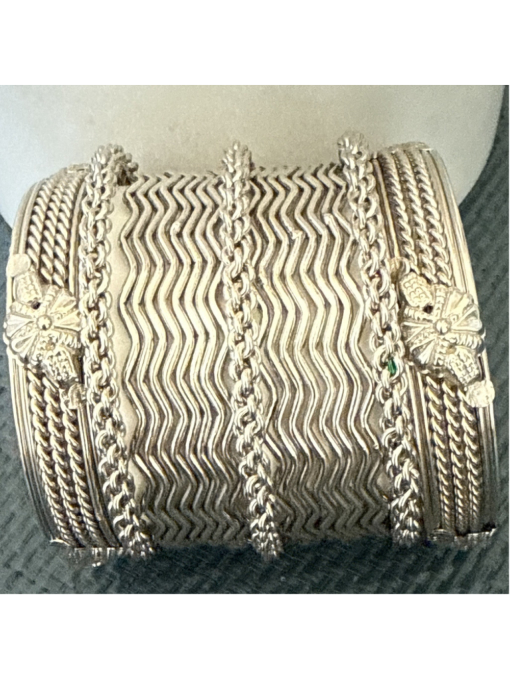 Traditional Silver Oxidized Bangles Set For Bridal Indian Wedding Jewelry 21pcs